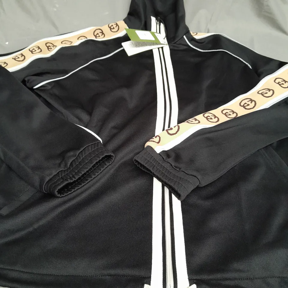 GUCCI RIBBON OVERSIZE TECHNICAL JERSEY TRACK JACKET SIZE L 