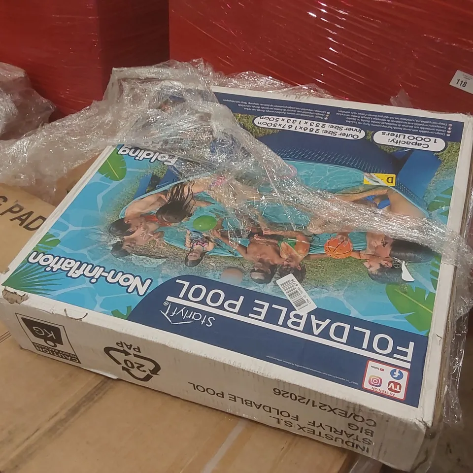 PALLET CONTAINING A LARGE QUANTITY OF WALKING PAD TREADMILLS, FOLDABLE POOL ECT
