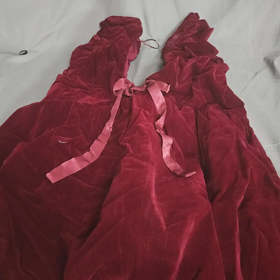 ANTHROPOLOGIE VELVET DRESS, WINE – PLUS SIZE 1X