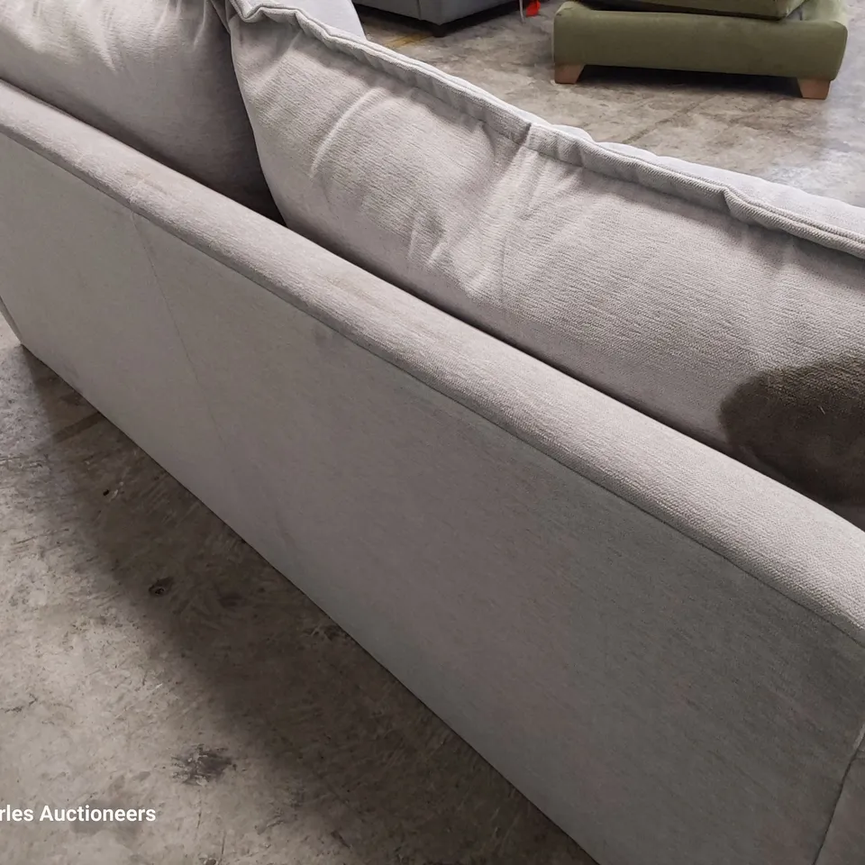 QUALITY BRITISH DESIGNER LOUNGE Co. ROSE THREE SEATER SOFA SILVER BIRCH FABRIC 