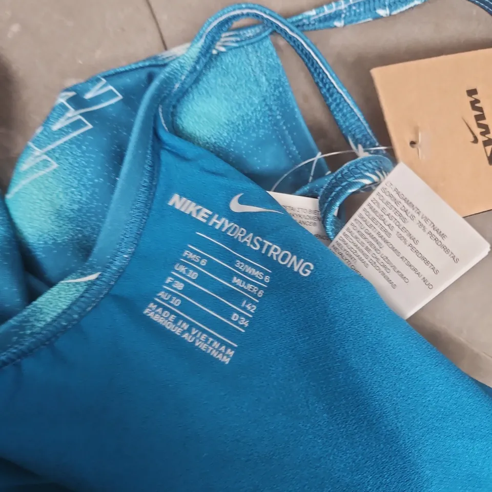 NIKE WOMENS HYDRASTRONG SWIMSUIT IN BLUE - SIZE 32