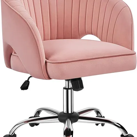 BOXED YAHEETECH VELVET VANITY CHAIR SWIVEL DRESSING TABLE CHAIR WITH TUFTED BACK