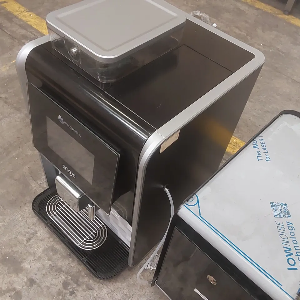WESTO PRIMO COMPACT BTC SINGLE HOPPER COMMERCIAL COFFEE MACHINE WITH MILK FRIDGE
