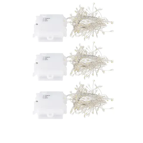 HOME STORIES INDOOR / OUTDOOR SET OF 3 LED CLUSTER LIGHT STRANDS