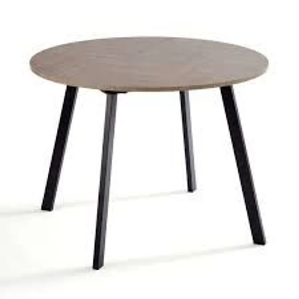 BOXED MAVEN ROUND DINING TABLE - RUSTIC WOOD PARQUET (1 BOX)