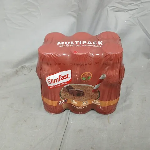 BAGGED SET OF 6 SLIMFAST CHOCOLATE DRINKS