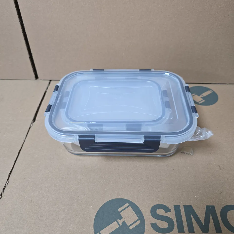 SET OF 10 GLASS FOOD STORAGE CONTAINERS WITH LIDS BOXED