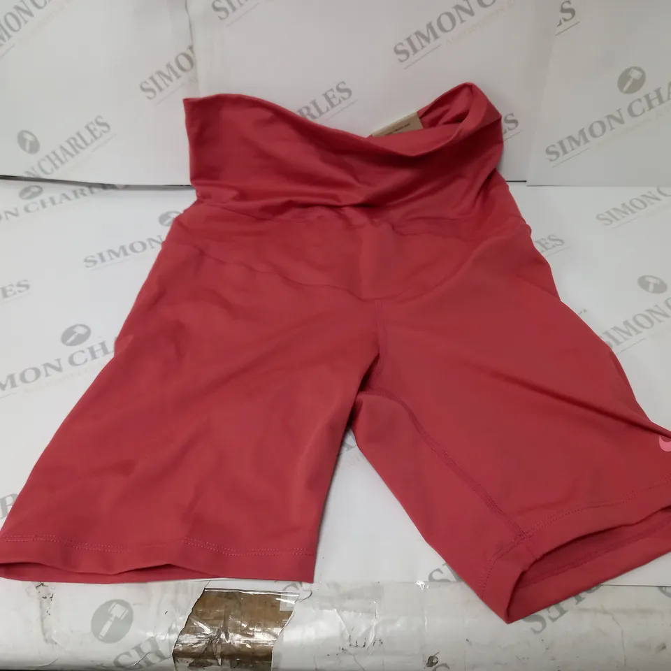 NIKE WOMENS HIGH RISE SHORTS IN RED - MEDIUM
