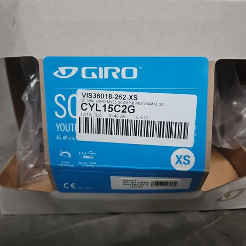 Giro Youth Bike Helmet – XS (45–49 cm) – Pink/Blue/Orange Pattern