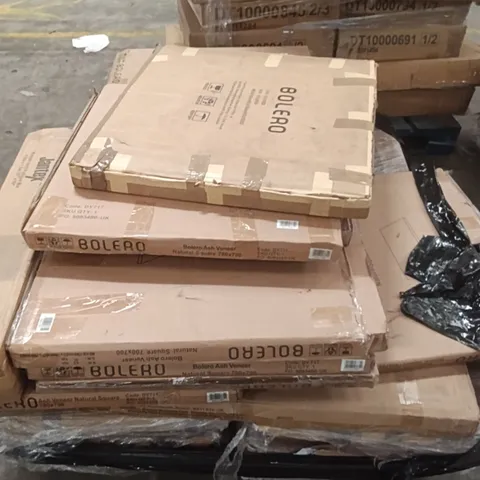 PALLET OF ASSORTED CATERING GOODS - RUBBER MAT, TABLE TOPS