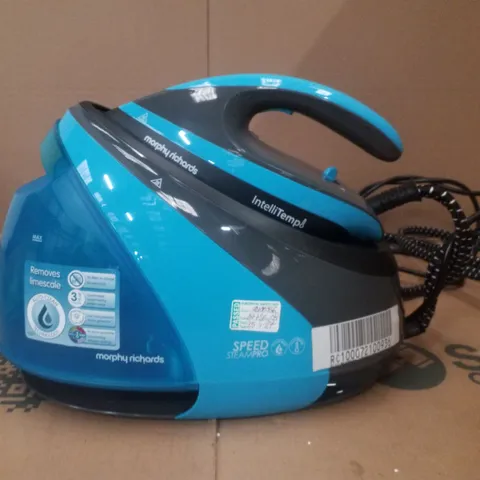 BOXED MORPHY RICHARDS 332103 SPEED STEAM PRO INTELLITEMP STEAM GENERATOR IRON - BLACK & TEAL