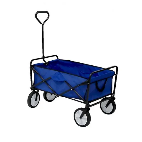BOXED OYPLA BLUE HEAVY DUTY FOLDABLE GARDEN FESTIVAL TROLLEY CART