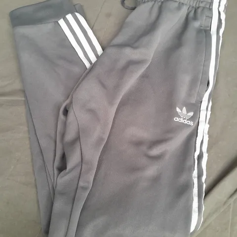 ADIDAS STRIPED JOGGERS IN GREY - UK M