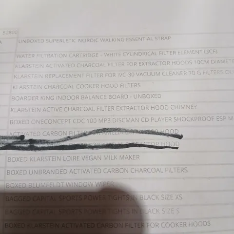 APPROXIMATELY 15 ASSORTED PRODUCTS TO INCLUDE; SUPERLETIC NORDIC WALKING ESSENTIAL STRAP, BLUMFELDT WINDOW WIPER AND BOARDER KING INDOOR BALANCE BOARD