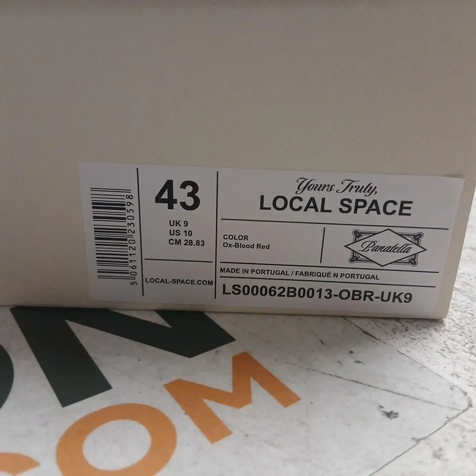 LOCAL SPACE MEN'S OX-BLOOD RED LEATHER LOAFERS – UK 9 (EU 43)
