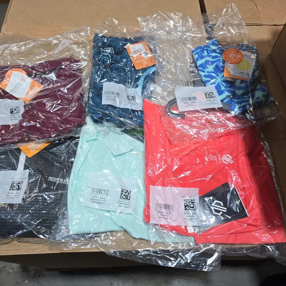 LOT OF APPROXIMATELY 20  ASSORTED BRAND NEW REGATTA AND DARE2BE CLOTHING ITEMS