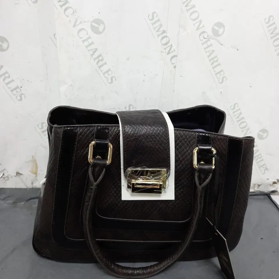 JULIEN MACDONALD FAUX LEATHER HANDBAG 