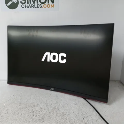 AOC CURVED MONITOR – BLACK, 27-INCH – POWERS ON