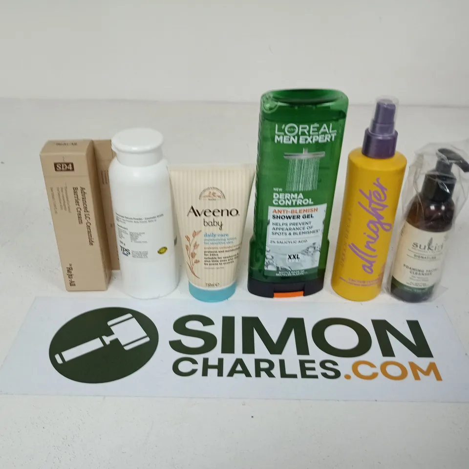 APPROXIMATEY 20 ASSORTED HEALTH AND BEAUTY PRODUCTS TO INCLUDE - AVEENO BABY MOISTURISING LOTION - L'OREAL MEN EXPERT SHOWER GEL AND URBAN DECAY SETTING SPRAY