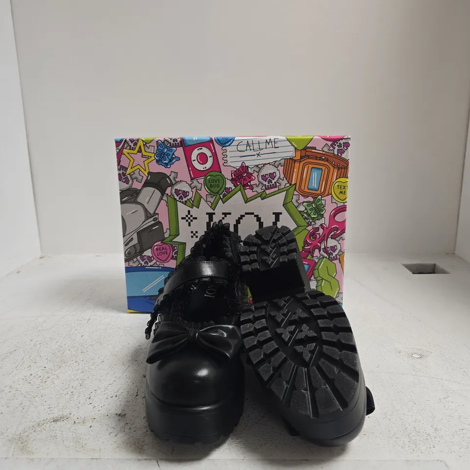 KOI TIRA RUFFLE MARY JANES 'DARK DELIGHTS EDITION' – BLACK, UK5