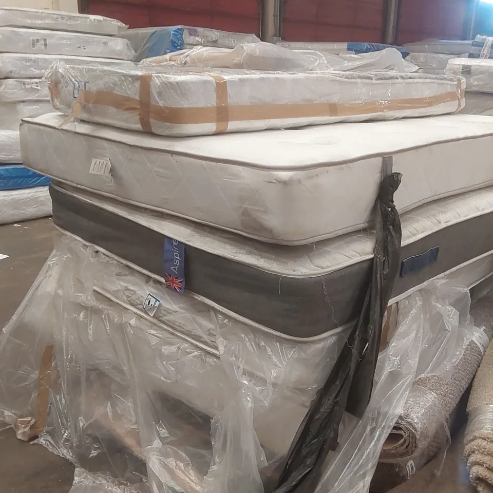 PALLET CONTAINING APPROXIMATELY 6 MATTRESSES, 1 HEADBOARD