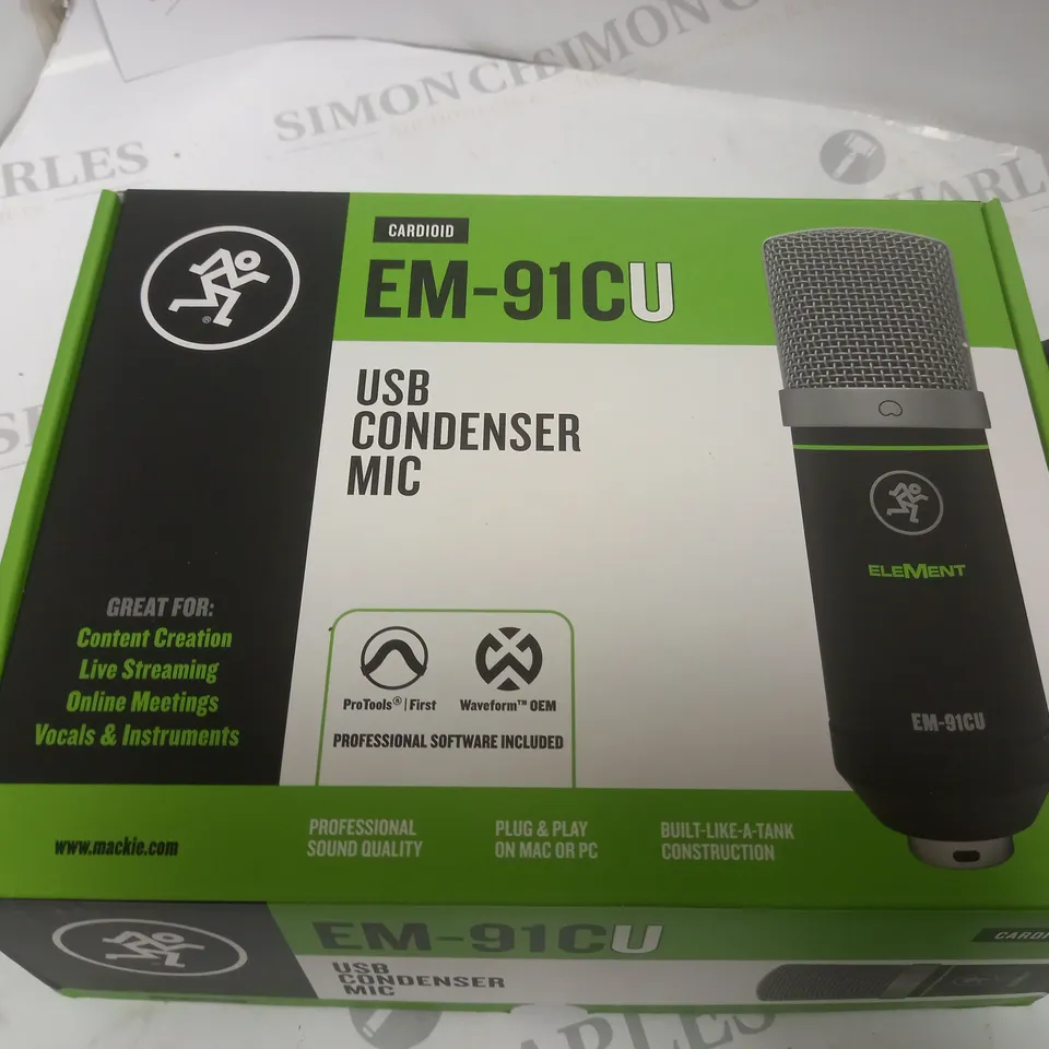 EM-91CU USB CONDENSER MICROPHONE AND HEADPHONES