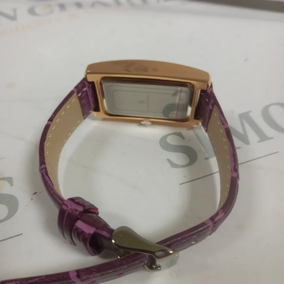 LADIES STOCKWELL WATCH – TEXTURED DIAL WITH SUB DIAL MINUTE HAND – LEATHER STRAP