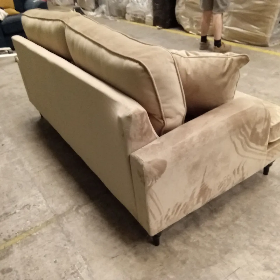 VICTORIA 3 SEATER FABRIC SOFA - MINK RRP £699