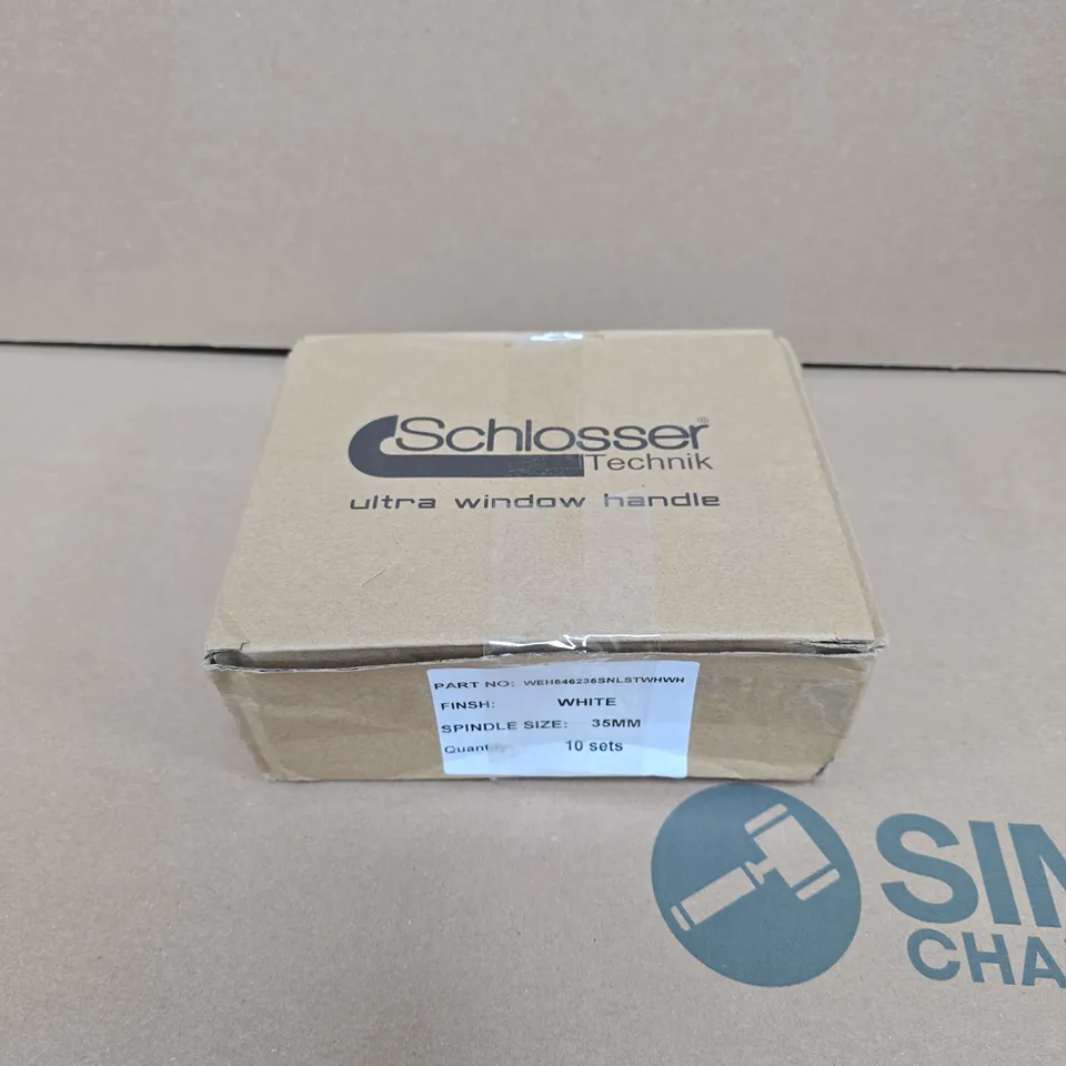 SCHLOSSER TECHNIK ULTRA WINDOW HANDLE – WHITE, 35MM SPINDLE (10 SETS)