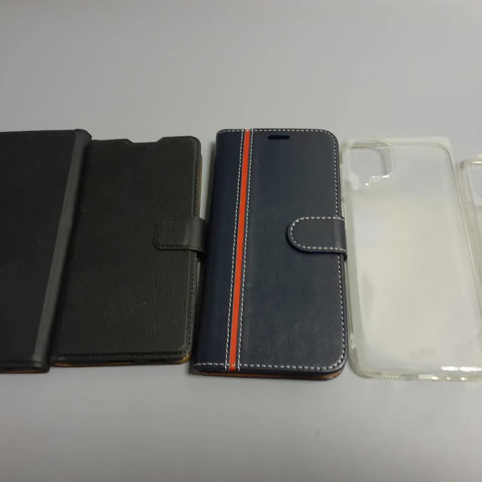 LOT OF 5 ASSORTED PHONE CASES TO INCLUDE CLEAR VIEW AND FOLIO