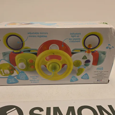 CHILDREN'S STEERING WHEEL TOY – BOXED WITH HORN AND LIGHTS