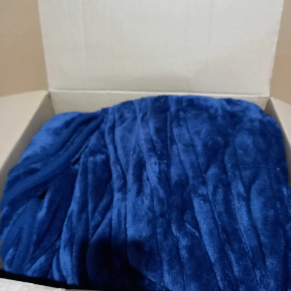 COZEE HOME HEATED NAVY THROW
