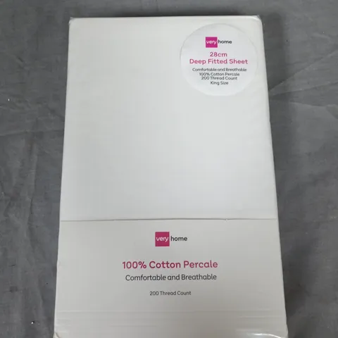 BAGGED VERY HOME 28CM DEEP FITTED SHEET - KING SIZE