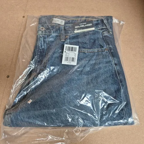 BAGGED ABERCROMBIE & FITCH HIGH RISE 90S RELAXED JEANS IN BLUE - 30 REG