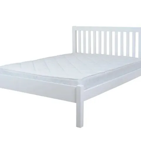 BOXED HAYES BED FRAME WHITE // SIZE: KING (3 BOXES)