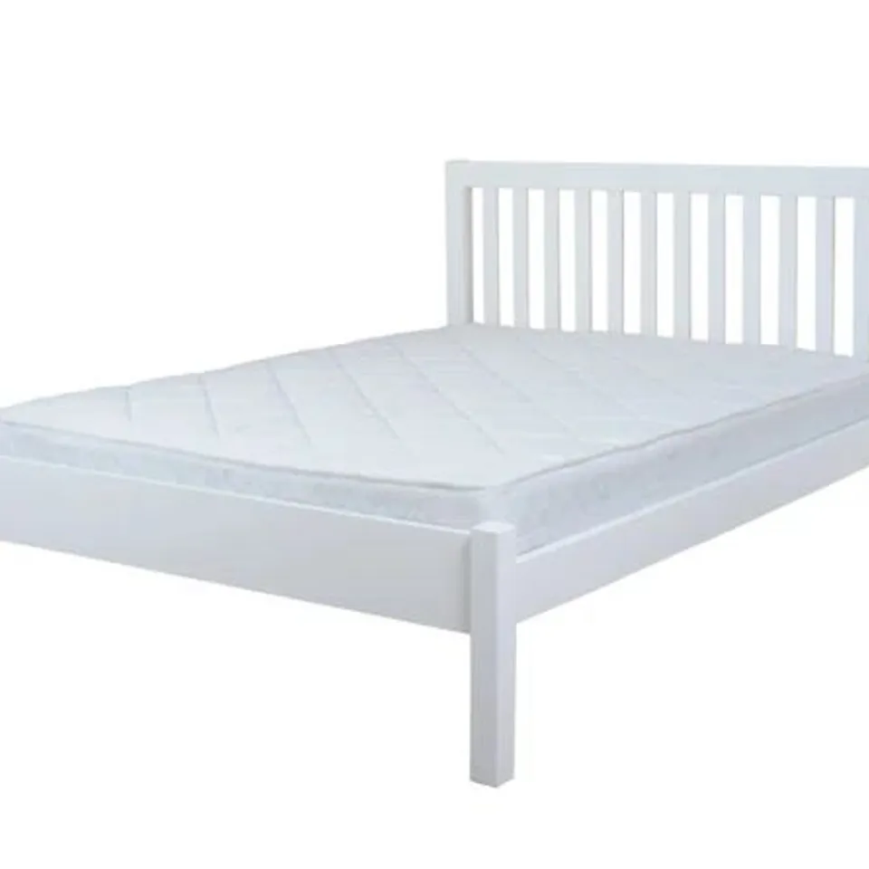 BOXED HAYES BED FRAME WHITE // SIZE: KING (3 BOXES)