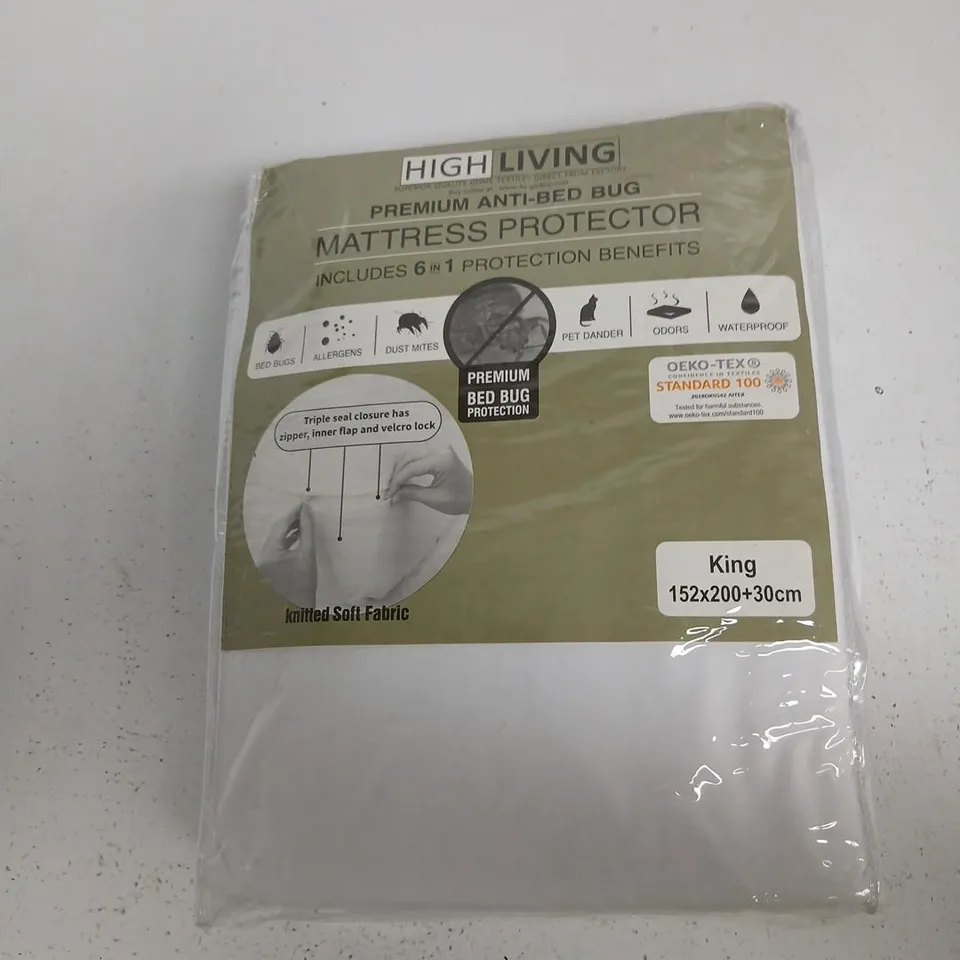 HIGH LIVING PREMIUM ANTI-BED BUG MATTRESS PROTECTOR – KING 152X200+30CM
