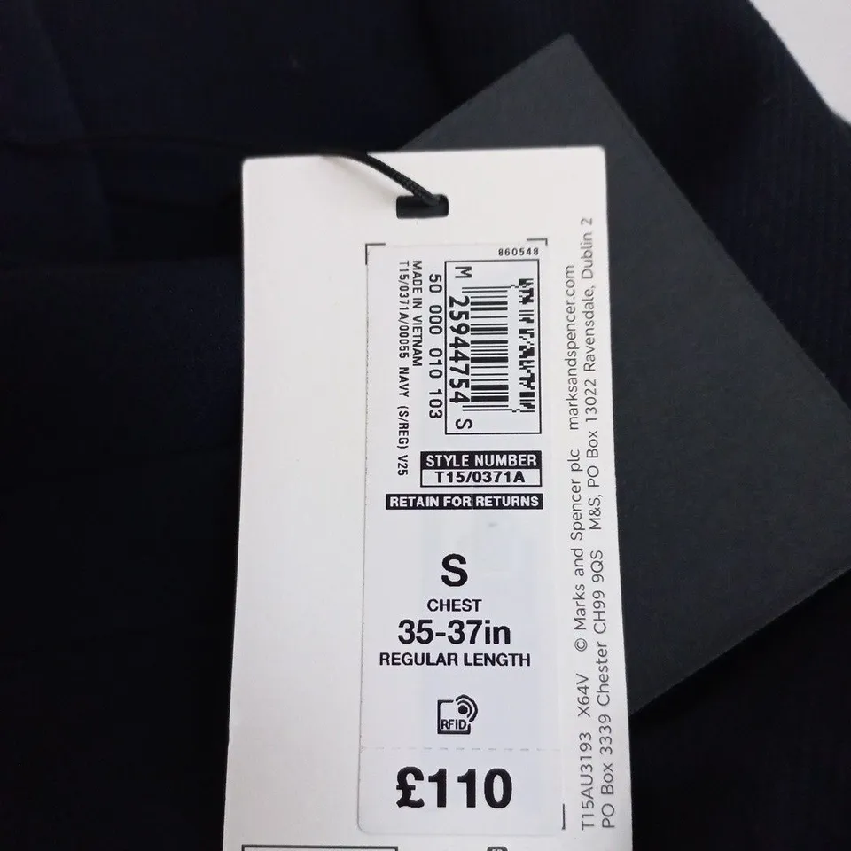 AUTOGRAPH TAILORED PERFORMANCE SUIT – MEN’S BLACK JACKET, SIZE S