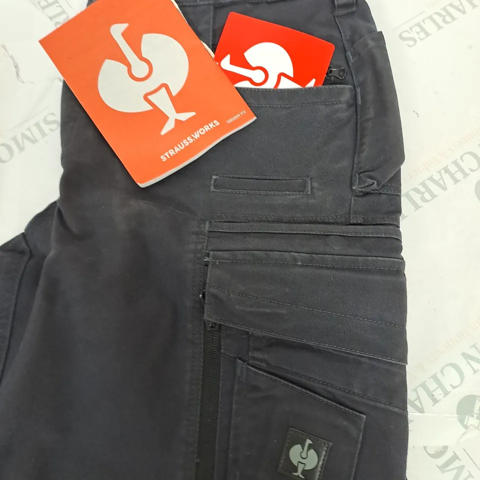 ENGELBERT STRAUSS MOTION TEN BLACK TROUSERS - 48