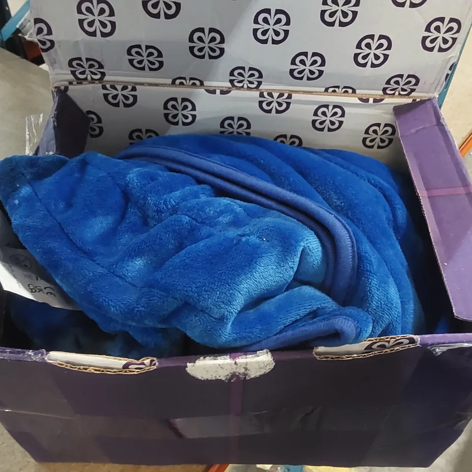 BOXED COSTWAY ELECTRIC HEATED THROW BLANKET 160 X 130CM - BLUE