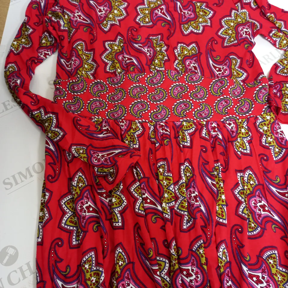BODEN RED FLORAL DRESS SIZE 10
