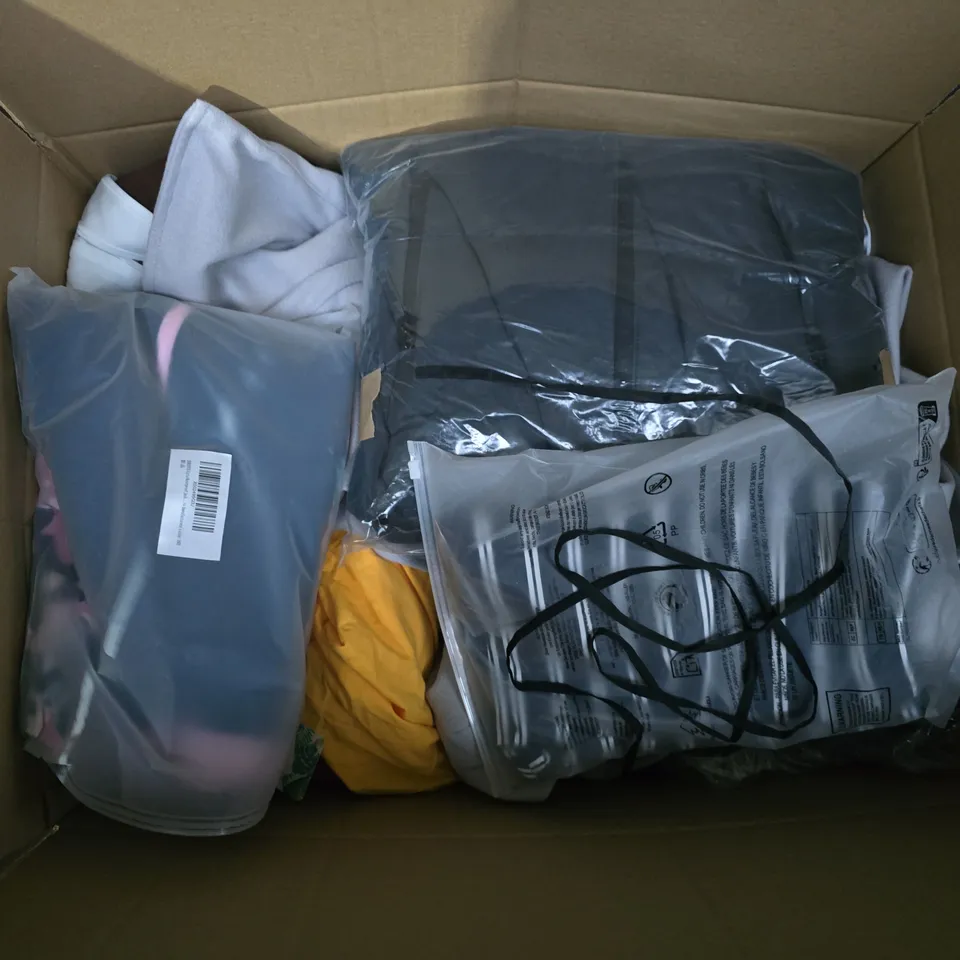 APPROXIMATELY 40 ASSORTED CLOTHING ITEMS IN VARIOUS SIZES, STYLES & COLOURS TO INCLUDE CAPS, CARDIGANS, COAT, ETC - COLLECTION ONLY