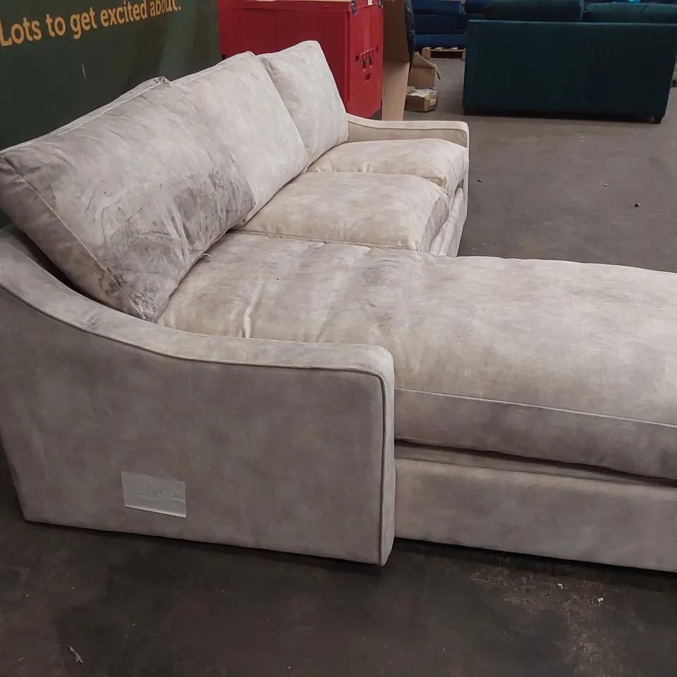 QUALITY DESIGNER 3 SEATER FABRIC UPHOLSTERED SOFA BED