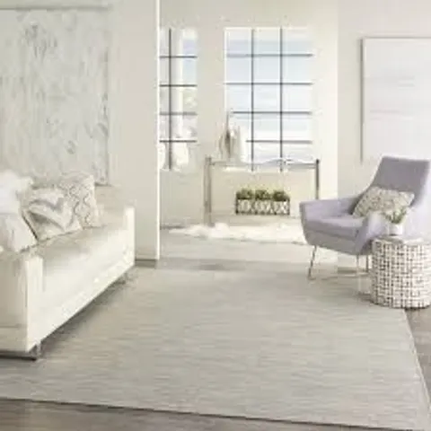 NOURISON HOME AREA RUG - LIGHT GREY, 5 x 7'