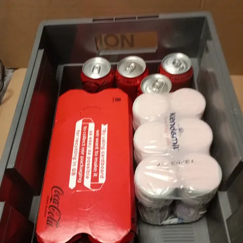 APPROXIMATELY 18 ASSORTED DRINK ITEMS INCLUDING COKE ZERO AND KENDAMIL INFANT MILK 