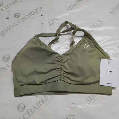 GYMSHARK RUCHED SPORTS BRA SIZE S