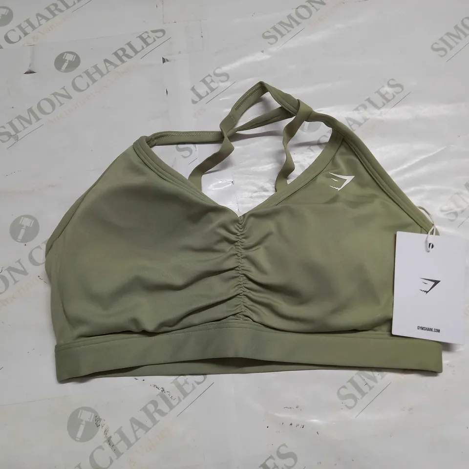 GYMSHARK RUCHED SPORTS BRA SIZE S