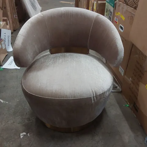 BOXED UPHOLSTERED BARREL CHAIR (1 BOX)
