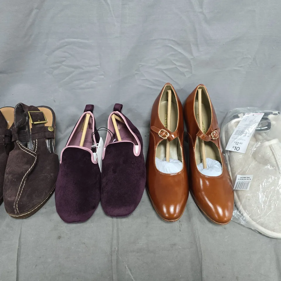 BOX OF APPROXIMATELY 12 PAIRS OF ASSORTED SHOES IN VARIOUS COLOUR, STYLES AND SIZES