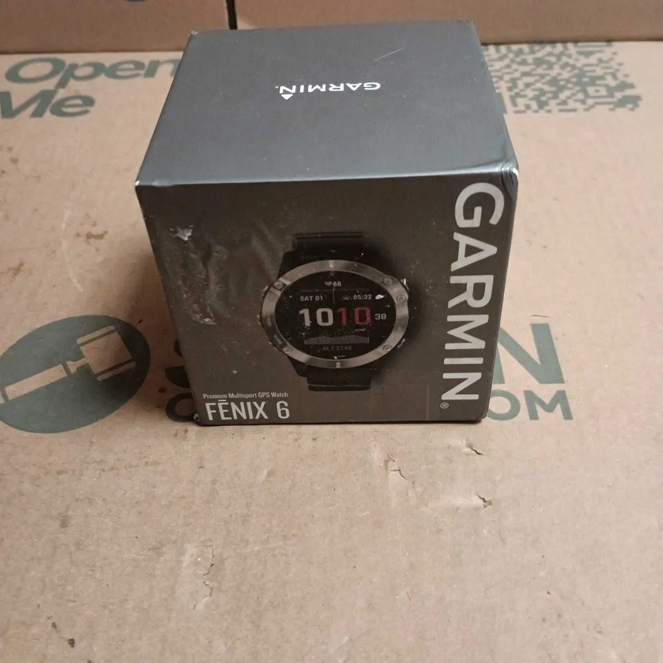 GARMIN FENIX 6 PREMIUM MULTISPORT GPS WATCH – BLACK STRAP, BOXED